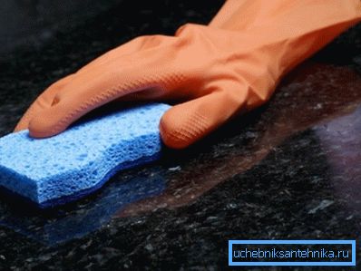 Cleaning sponge should be soft