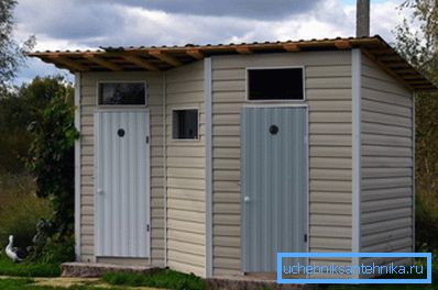 Characteristic double cabin of a country bathroom Characteristic double cabin of a country bathroom
