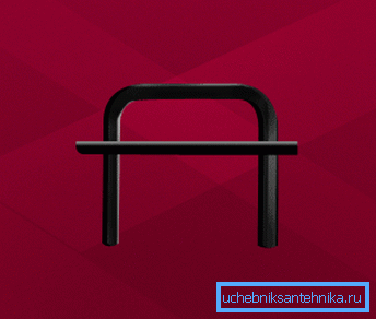 Running bracket for wells with cross bar Running bracket for wells with cross bar