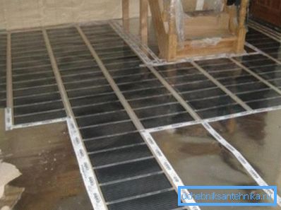 Infrared heater in the form of a film for the floor