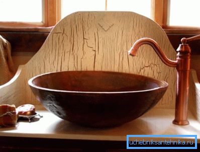 An interesting wood sink An interesting wood sink