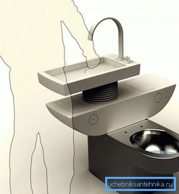 An interesting solution - a toilet with integrated sink An interesting solution - a toilet with integrated sink