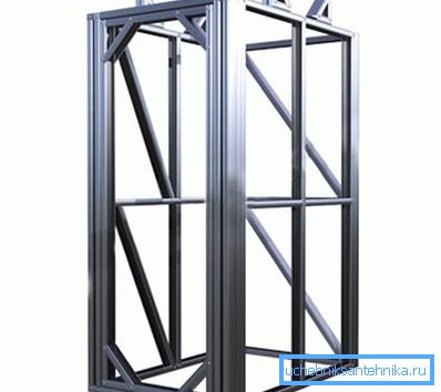 Use profiled pipe for the frame. Use profiled pipe for the frame.