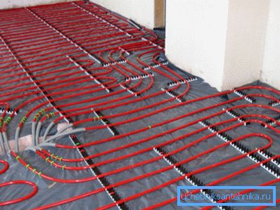 Using a water heated floor instead of radiators will significantly reduce the consumption of electricity. Using a water heated floor instead of radiators will significantly reduce the consumption of electricity.