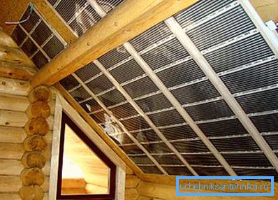 The use of film for heating the attic The use of film for heating the attic