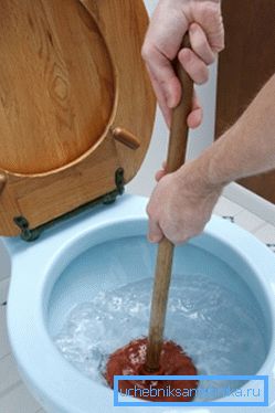 We use plunger to eliminate blockage We use plunger to eliminate blockage