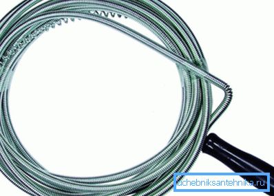 Getting rid of the obstruction of the shell with a cable Getting rid of the obstruction of the shell with a cable