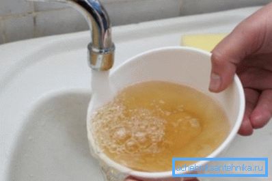 Excess iron gives a specific color and taste.