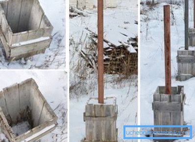 Making concrete columns based on the material that was in use Making concrete columns based on the material that was in use