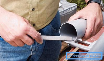 Making a drain from the roof