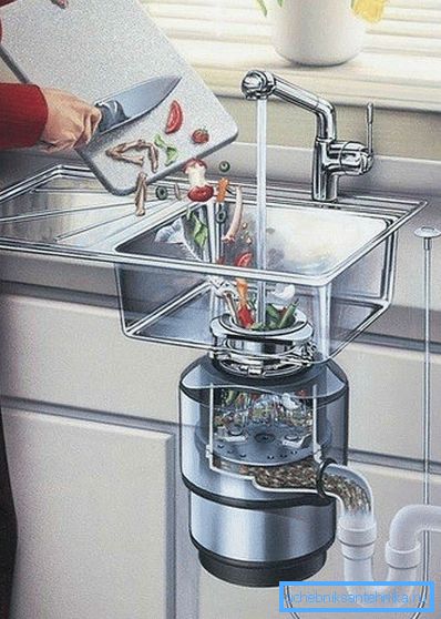 Shredder for the kitchen sink will eliminate food waste