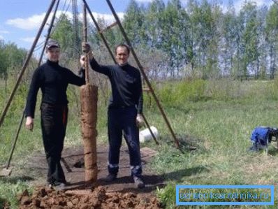 Extraction of soil to the surface Extraction of soil to the surface