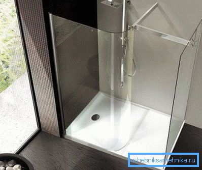 Shower cabin 110x80 open type without a roof. Shower cabin 110x80 open type without a roof.