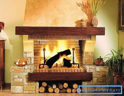 Fireplace - beautiful, but not the most effective for heating design Fireplace - beautiful, but not the most effective for heating design