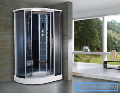 Capsule with a low tray in a modern interior. Capsule with a low tray in a modern interior.