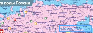 Map of tap water of the Russian Federation. Map of tap water of the Russian Federation.