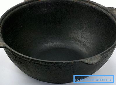 Cauldron requires a special design of the furnace.