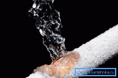 Boiling water will help to melt the ice formed inside