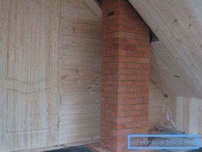 Brick pipe passing through the attic Brick pipe passing through the attic