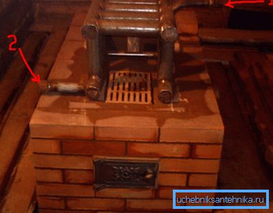 Brick stoves for steam heating with heat exchanger Brick stoves for steam heating with heat exchanger