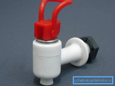 Valve crane for lever type cooler Valve crane for lever type cooler
