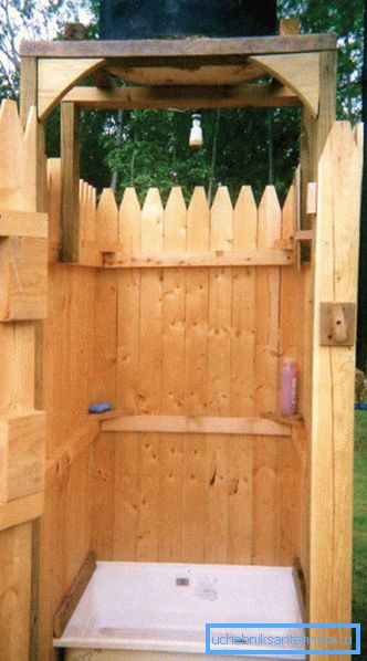 Classic wooden garden shower. Classic wooden garden shower.