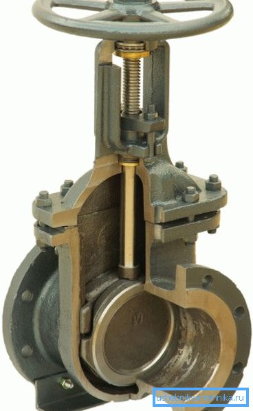 Wedge gate valve with retractable stem.