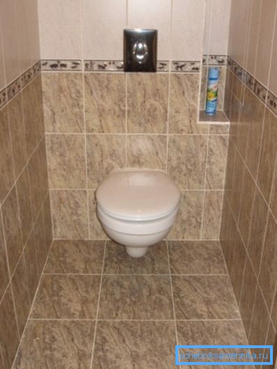 Button hidden cistern is placed on the last stage of work Button hidden cistern is placed on the last stage of work