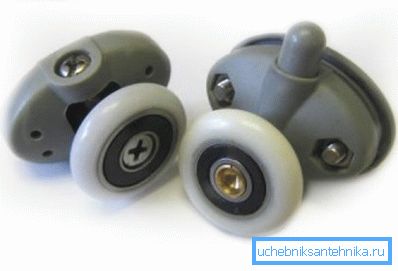 Bolt-on shower wheels Bolt-on shower wheels
