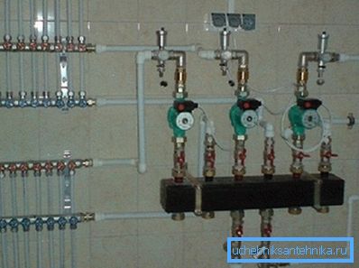 Collector diagram of the heating system Collector diagram of the heating system