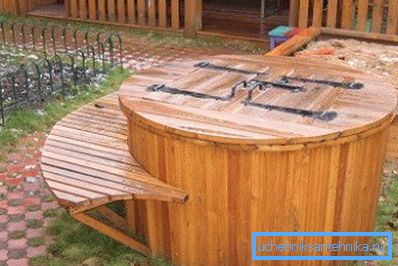 Well ring with wood cover
