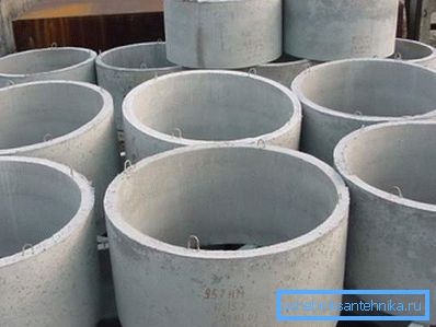 Rings on a well are intended for strengthening of a shaft of a trunk.