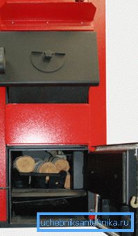 Combined heating boilers gas firewood equipped with two combustion chambers