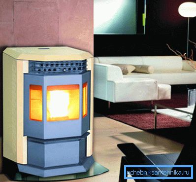 Compact pellet fireplace Compact pellet fireplace
