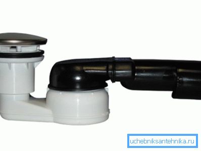 Compact flat siphon is an option that will help to adjust the system even where there is practically no free space under the sink