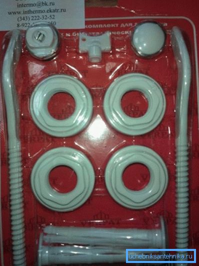 Radiator connection kit 3 4 is used for pipes with a diameter of about 20 mm Radiator connection kit 3 4 is used for pipes with a diameter of about 20 mm