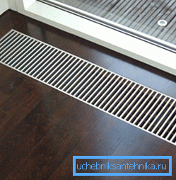 Laminated floor convector Laminated floor convector
