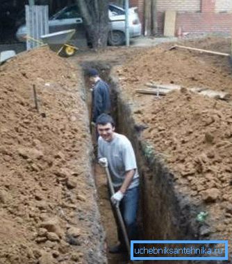 Digging a trench Digging a trench