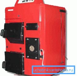 Heating boiler on pellets of the brand Wirbel EKO-CK Pellet Plus 25. The proposed power of 20 kW