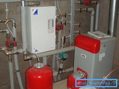 Boiler installed in the basement Boiler installed in the basement