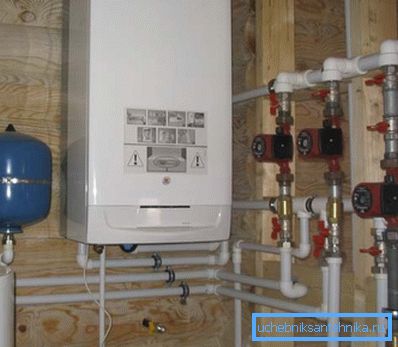 Boiler room of a private house. Boiler room of a private house.
