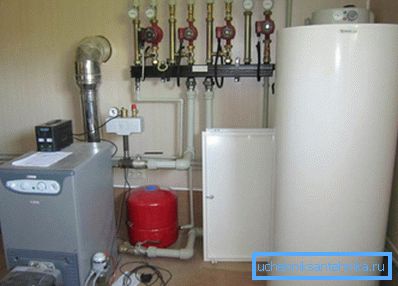 Boiler room in a two-pipe wiring diagram. Boiler room in a two-pipe wiring diagram.