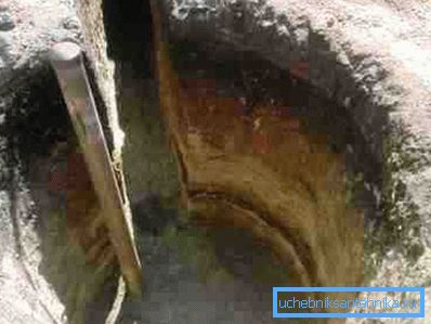 Ditch to install the caisson Ditch to install the caisson