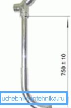The crane for the KRS 20-05 urinal has a long drain line, bent at 90 degrees, thanks to which it can be used not only in urinals, but also in floor toilets The crane for the KRS 20-05 urinal has a long drain line, bent at 90 degrees, thanks to which it can be used not only in urinals, but also in floor toilets