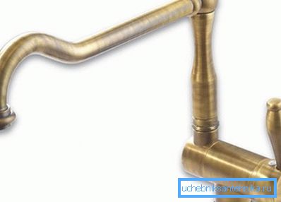 Polished brass uncoated faucet