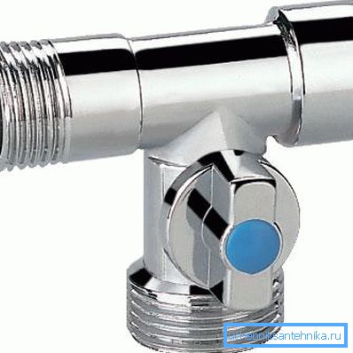 Crane tee for washing machine without compensator Crane tee for washing machine without compensator