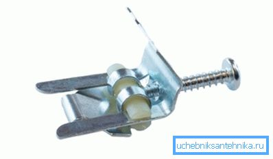 Fixture for surface washing with a screw clamp.