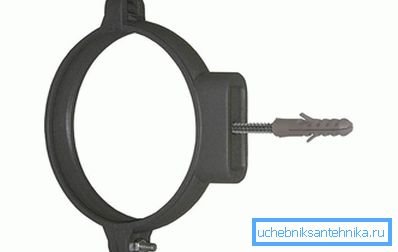 2796 Fixing plastic clamp for pipes with a screw and dowel