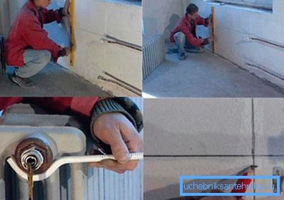 Fastening on the wall. Fastening on the wall.
