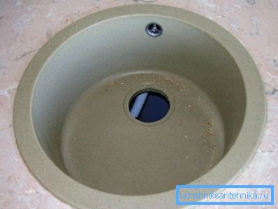 Round and accurate mortise sink for kitchen 40 cm in diameter Round and accurate mortise sink for kitchen 40 cm in diameter